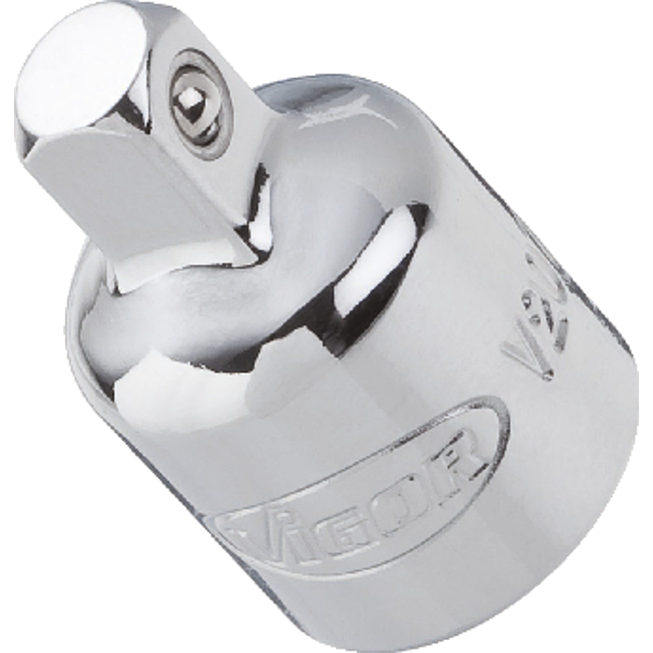 VIGOR Adapter ∙ V2071 ∙ Zabierak kwadratowy drążony 3/8 cala (10&nbsp;mm) ∙ Zabierak kwadratowy masywny 1/4 cala (6,3&nbsp;mm) ∙ 27 mm