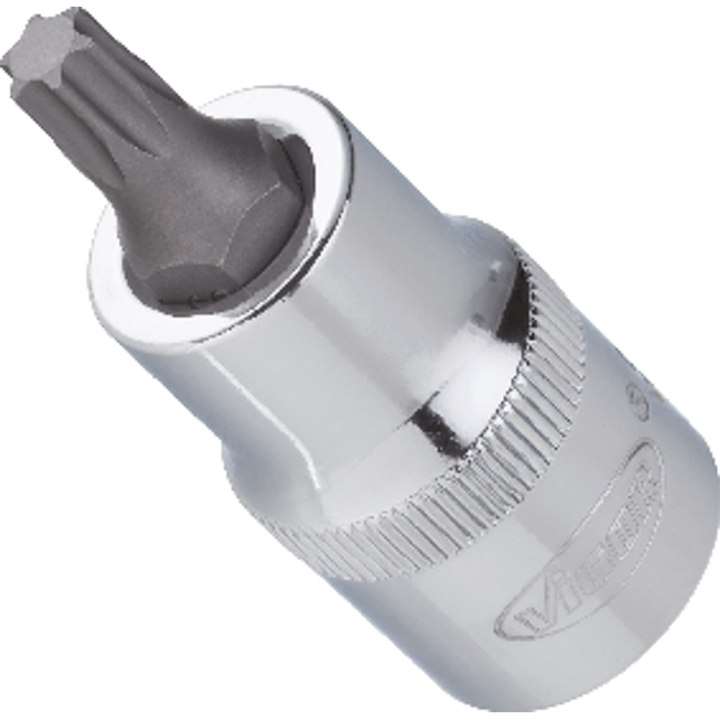VIGOR T Schraubendreher-Einsatz ∙ V2159 ∙ 1/2 Zoll (12,5 mm) Vierkant hohl ∙ Innen TORX&reg; Profil ∙ SW T60