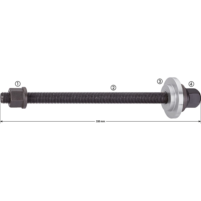 VIGOR Zestaw wrzecion ∙ mechaniczny ∙ V2853 ∙ 4‑częściowy ∙ Liczba narzędzi: 4