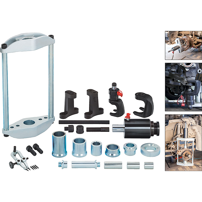 VIGOR Zestaw narzędzi dociskowych ∙ 45&nbsp;t ∙ uniwersalny ∙ V4604 ∙ 36‑częściowy ∙ Liczba narzędzi: 36 ∙ CrossReferenz Wallmek-No: 03-00021-021