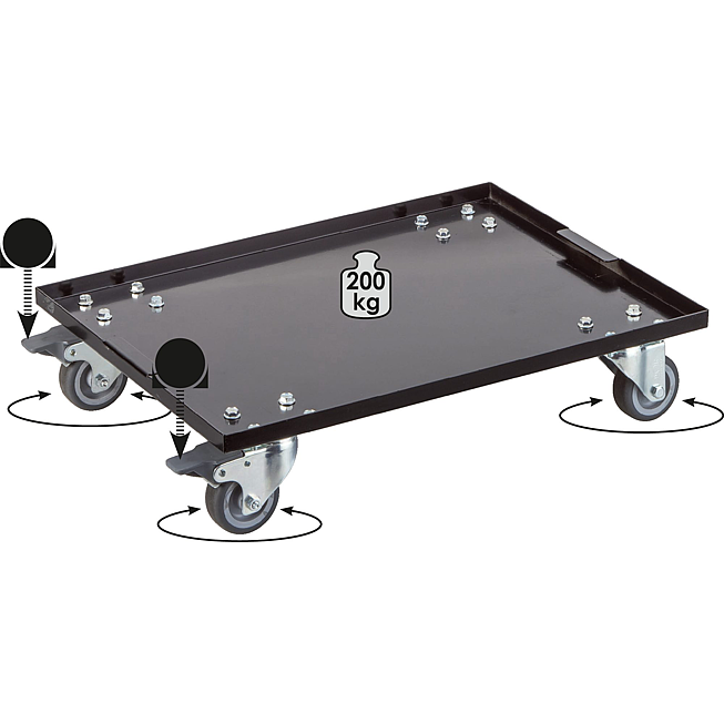 VIGOR Leżanka warsztatowa ∙ do skrzynki Multibox ∙ V4700-R ∙ dł.&nbsp;x&nbsp;szer.&nbsp;x&nbsp;wys.: 465 mm x 340 mm x 105 mm