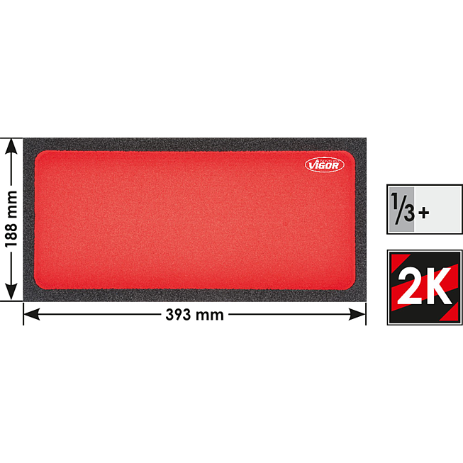 VIGOR Dwukomponentowa wkładka z&nbsp;miękkiej pianki ∙ z&nbsp;wgłębieniem ∙ V5009