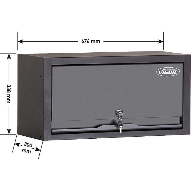 VIGOR Szafka wisząca ∙ 676&nbsp;mm ∙ V6000-04 ∙ dł.&nbsp;x&nbsp;szer.&nbsp;x&nbsp;wys.: 676 mm x 300 mm x 342 mm