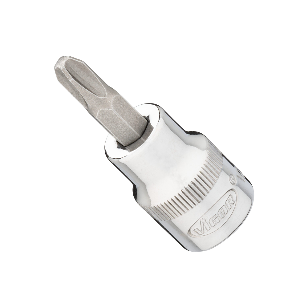 VIGOR Nasadka wkrętakowa ∙ V2292N ∙ Zabierak kwadratowy drążony 3/8 cala (10&nbsp;mm) ∙ Profil gniazdo krzyżowe PH ∙ Rozmiar klucza PH3