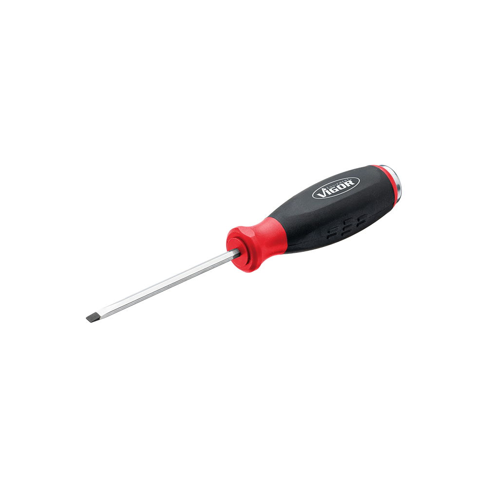 VIGOR Wkrętaki z&nbsp;powierzchnią do pobijania ∙ z napędem czworokątnym ∙ V5010-SL3.5 ∙ Zabierak kwadratowy drążony 1/4 cala (6,3&nbsp;mm) ∙ Profil szczelinowy ∙ Rozmiar klucza  x 3,5 mm