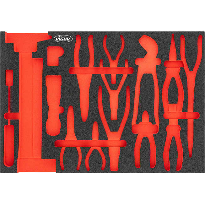 VIGOR Weichschaumeinlage ∙ leer ∙ V5636N-L ∙ L x B x H: 563 mm x 393 mm x 35 mm