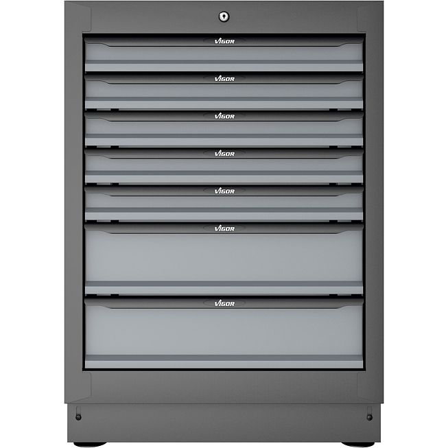 VIGOR Schubladen-Unterschrank ∙ 7 Schubladen ∙ V6000-01 ∙ L x B x H: 676 mm x 500 mm x 953 mm