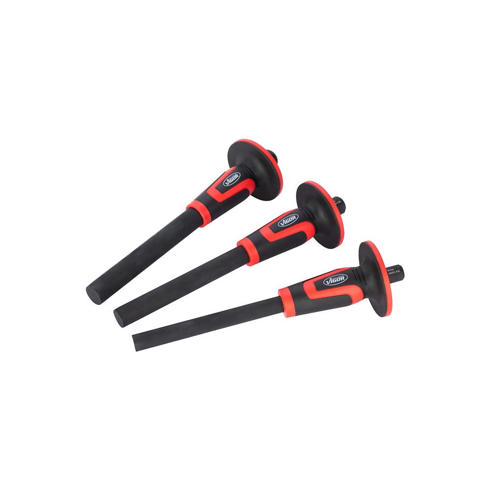 VIGOR Zestaw wybijaków do zawleczek ∙ V6200-XXL ∙ 3‑częściowy ∙ Liczba narzędzi: 3