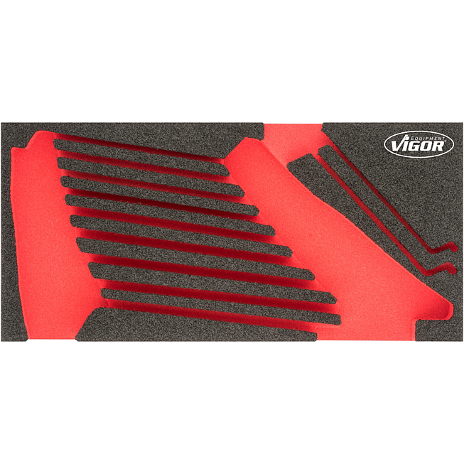 VIGOR Weichschaumeinlage ∙ leer ∙ V6722-L ∙ L x B x H: 393 mm x 188 mm x 35 mm