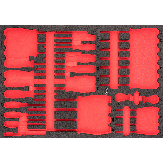 VIGOR Weichschaumeinlage ∙ leer ∙ V6813-L ∙ L x B x H: 563 mm x 393 mm x 35 mm