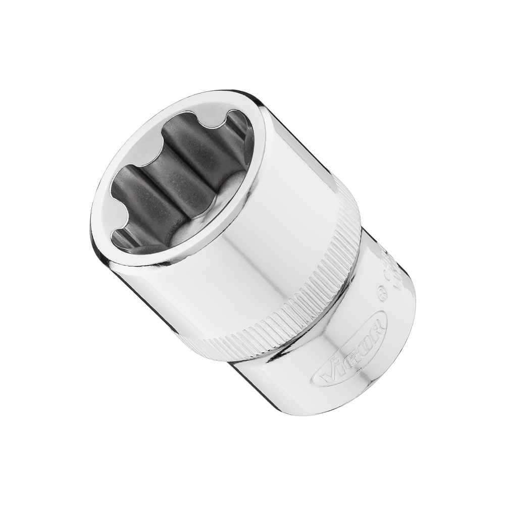 VIGOR T+ Steckschlüsseleinsatz ∙ V7920-EP26 ∙ 1/2 Zoll (12,5 mm) Vierkant hohl ∙ Außen TORX® Plus Profil ∙ SW E26+
