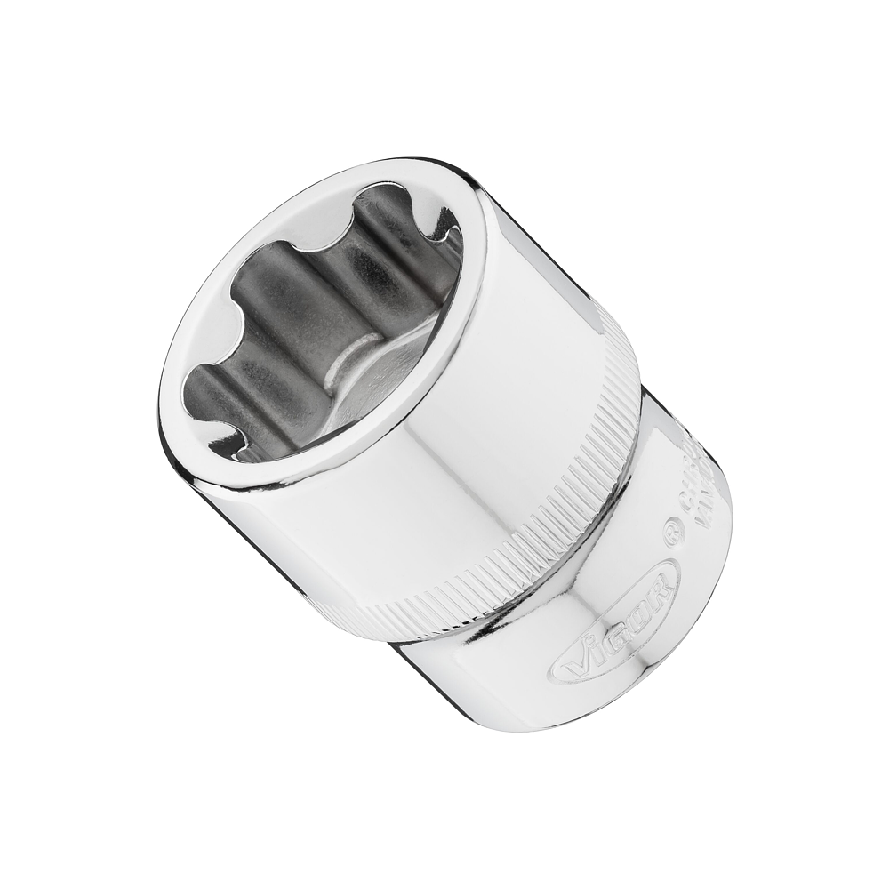 VIGOR T+ Steckschlüsseleinsatz ∙ V7920-EP30 ∙ 1/2 Zoll (12,5 mm) Vierkant hohl ∙ Außen TORX® Plus Profil ∙ SW E30+