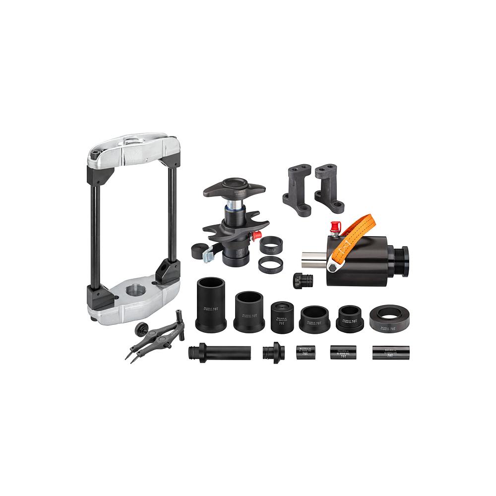 VIGOR Zestaw narzędzi dociskowych 70 ton ∙ uniwersalny ∙ V8721 ∙ 48‑częściowy ∙ Liczba narzędzi: 48